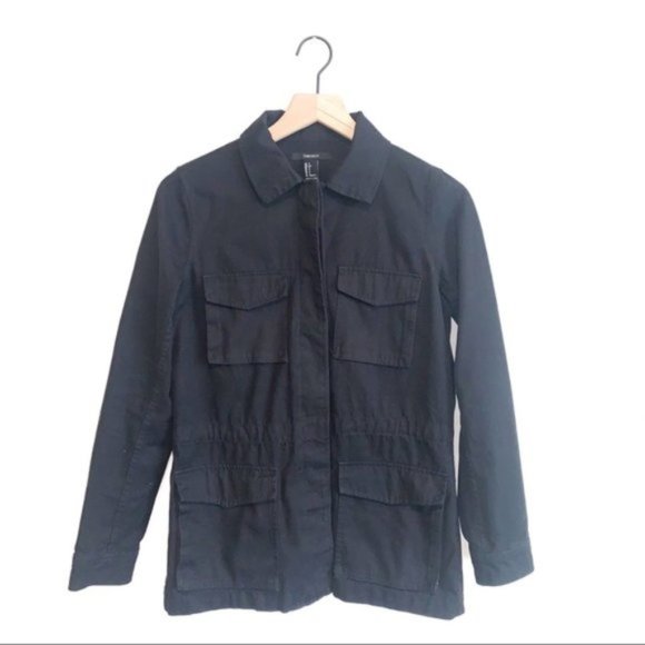 Forever21 Black Button Down Jacket - Picture 1 of 4